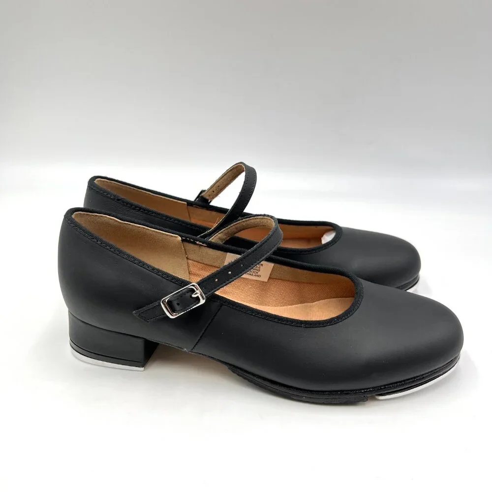 6.5N 6.5 NARROW WIDTH Bloch S0302L Tap On‎ Black Leather Mary Jane Dance Shoes